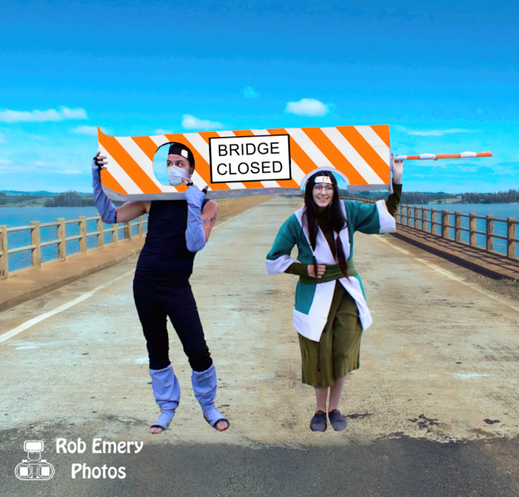 Zabuza & Haku blocking a bridge